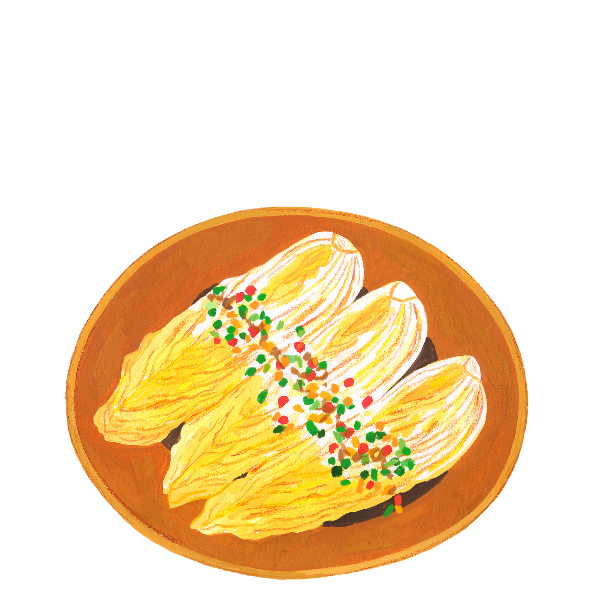 찐배추 담은 접시